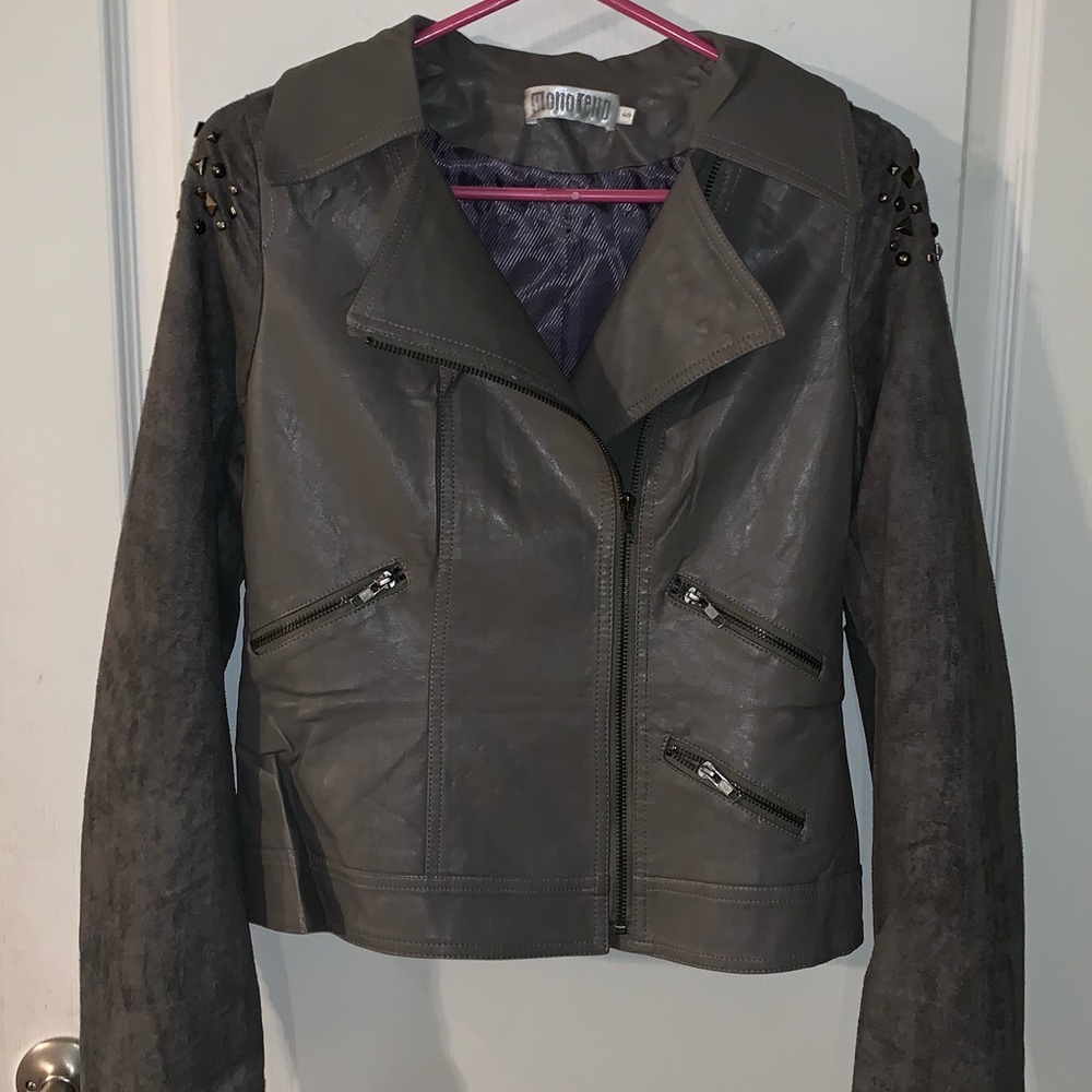 Grey studded jacket